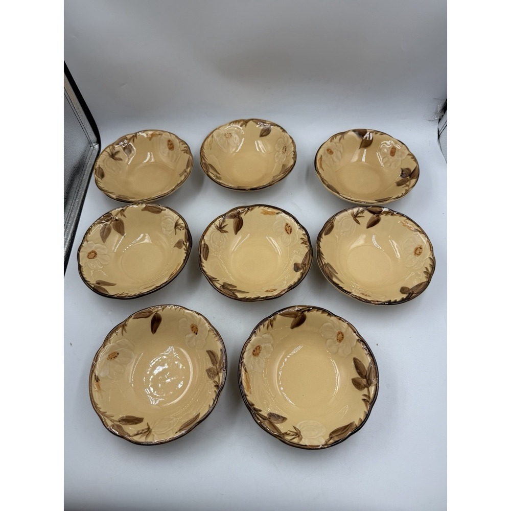 Set Of 8 Franciscan Cafe Royal Ceramic Floral Serving Bowls No Chips!